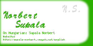 norbert supala business card